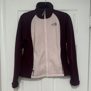 The North Face Women's Maroon and Light Pink Ski Jacket